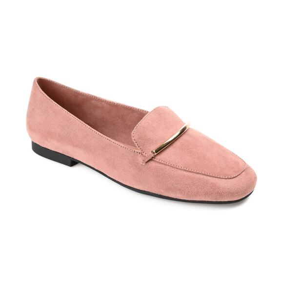 Journee Collection Women's Wrenn Faux Suede Slip On Loafers, Rose Size 8M - Picture 1 of 1